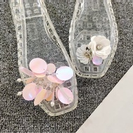 NEWTAP Transparent String Shoe Charms Seaweed Bead PVC Material Bead Chain String Bead Detachable Sh