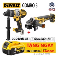 Combo DeWalt 18V DCG405N-KR & DCD999N-B1 (Free Battery 18V -5Ah DEWALT DCB184 )