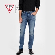Guess กางเกงยีนส์ผู้ชาย Sammy Mid-Rise Skinny Jeans รุ่น X5G144D5S10 สียีนส์