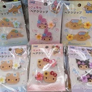 Melody hello kitty 夏威夷黑皮髮夾