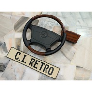 ZEBRANO W124 W126 R129 W202 HALF-WOOD STEERING WHEEL MERCEDES BENZ