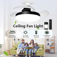 [SG Stock] Ceiling Fan with Light Toilet Fan Portable 3 Colors Ceiling Light E27 Ceiling Fan Remote 