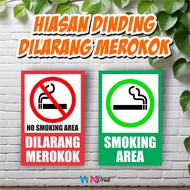 Warning Warning Warning Sign "DILARANG SMOKING"