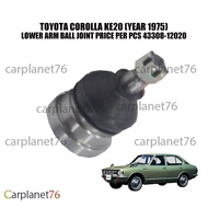 TOYOTA COROLLA KE20 (YEAR 1975) LOWER ARM BALL JOINT PRICE PER PCS 43308-12020