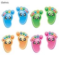 Oathnic 15 Pairs Kids Floor Stickers Self-Adhesive Social Distance Footprint Decals for Children Nur