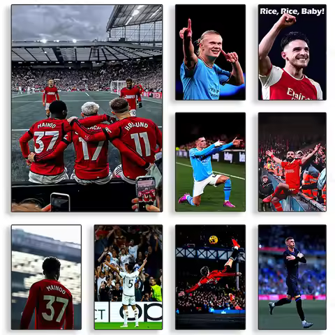 Iconic Manchester United Football Athlete Posters and Prints Canvas Printing Wall Art Picture for Li