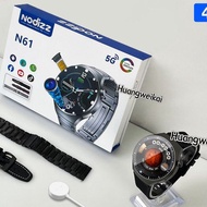 2024 Round Smart Watch N61 4G SIM card Full Netcom AMOLED sceen wireless charging front camera with three strap smartwatch VS Samsung hk9 ultra2 hello watch h13 pro max