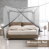 4-Corner Bed Netting Canopy Mosquito Net for Queen/ Sized Bed 190*210*240cm (Black)