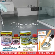 104 FULL SET Epoxy Floor Coating HEAVY DUTY ( FREE Tool Set + 1L UNDERCOAT EPOXY WATERPROOF + 1L EPOXY PAINT )