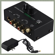 (QJWR) Phono Turntable Preamp Phonograph Preamplifier with R C A Input /TRS Output for Turntable Rec