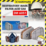 3M 6051 RESPIRATORY MASK FILTER - ACID GAS/ACID GAS CARTRIDGE /ABE1/CE & SIRIM APPROVED
