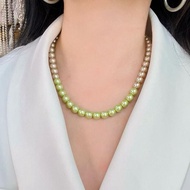 N1136 Necklace, Necklace, Mixed Artificial Pearls in elegant cream green skin color for women with b