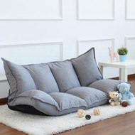找得 - 簡約日式情侶沙發懶人梳化榻榻米可調節雙人梳化床（淺灰色 不包安裝） 3026