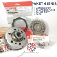HEMAT PAKET MANGKOK GANDA JUPITER Z 18T + PELAT KOPLING + KAMPAS GANDA ASSY + CAGE JUPITER Z BURHAN 