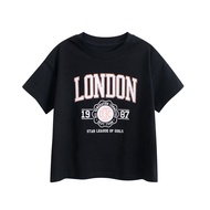 Children Clothing Korean Version Letter Print Comfortable Pure Cotton T-Shirt 8BQG