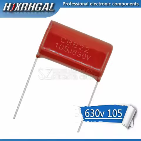 10PCS 630V105J 630V 1UF Pitch 20mm 105 1000NF CBB Polypropylene film capacitor hjxrhgal