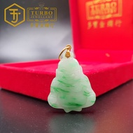 TURBO [835G] [A玉] Loket Emas Jade Maitreya 2 玉笑佛黄金圈咀2 Jade Maitreya Gold Pendant 2