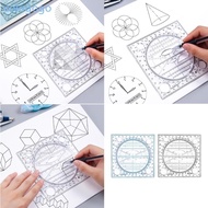 COLO Rotatable Ruler Math Measuring Ruler Geometric Ruler Draft Ruler Drawing Tool School Office Sup