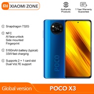 [1 Year Warranty+Free Shipping] New Arrival Original Xiaomi POCO X3 NFC Global Version 6GB RAM+64GB/128GB ROM AI Face Unlock Side-mounted Fingerprint Snapdragon 732G Pocophone Smartphone 64MP Camera 5160mAh 33W Charge Mobile Phone Sister POCO F2 Pro / X2