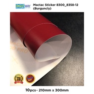 MACTAC STICKER 8300_8358-12 | BURGUNCLY COLOUR | 10PCS | READY STOCK | SELLER FROM MALAYSIA | 210MM 