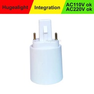 ABS LED G24 to E27 Adapter Socket Halogen g24d-1 CFL Light g24d-2 base converter e27 to g24 bulb hol