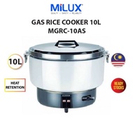 MILUX 10L Gas 50 Persons 5-6kg Rice Cooker MGRC-10AS Commercial Periuk Nasi Besar For Beras 商用燃气电饭锅自动点火...