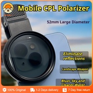 Polarizing filter for mobile phone camera -eliminate glare,52MM polarizing filter, scratchresistant,