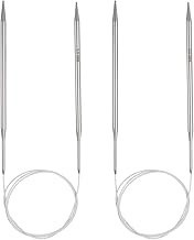 HARFINGTON 2pcs Circular Knitting Needles 39.37" Stainless Steel US 8/5.0mm Knitting Needles 5.91" f