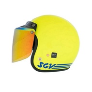 SGV SPECIAL EDITION HELMET WITH SGV CAP VISOR IRIDIUM RED SGV SPECIAL VALENTINO YELLOW LIMITED EDITI