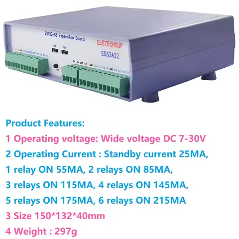 RS485 WIFI Programmable Controller Smart Home IOT DIY ESP32 S3 Box 4-20MA 0-10V PLC Expansion Board 