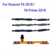 ปุ่มเปิดปิดปุ่มปรับระดับเสียงสายเคเบิ้ลยืดหยุ่นสำหรับ Huawei Y6 2018 / Y6 2018ที่สำคัญอะไหล่สายเคเบิลการจัดอันดับ4