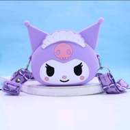 Tas Cinnamorol Selempang anak Silicone pop it karakter Sanrio Sling Bag Dompet Koin Cermin Makeup