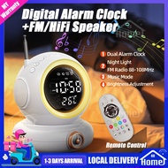 Astronaut Alarm Clock Dual Alarms Remote Control RGB Smart Clock With Bluetooth Speaker FM Radio Atmosphere Light Clock