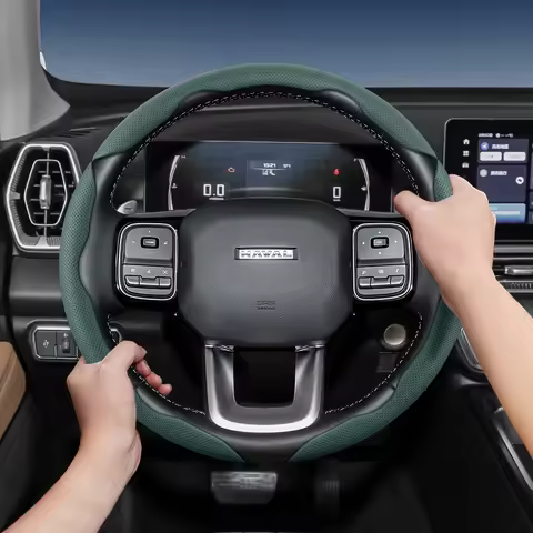 Suitable for Gwm Haval Breathable Hole Leather Steering Wheel Cover Segmented Quick Release Design N