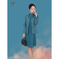 Taiwan EVA Airlines Stewardess Uniform Professional Suit Female Skirt 2020 Summer Jewelry Store Hote