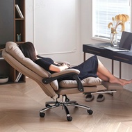 Leather Office Chair Chair Ergonomic Chair Adjustable Waist Support Foldable Chair Massage Heating C