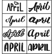 STICKER BALLOON APRIL - 4X6 INCH FOR 10 INCH BALLOON