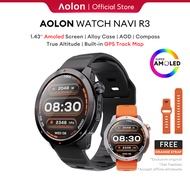 Aolon Navi R3 GPS Smart Watch 1.43 Inch AMOLED Compass Altimeter Running Pace 3ATM Waterproof Origin