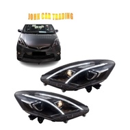 Vland Perodua Alza Projector Headlamp With Light Bar E-CLASS Lampu Depan Alza Head Lamp (Full Set 2 Pcs)