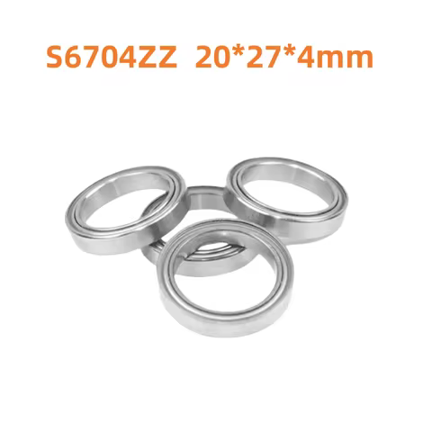 10pcs Stainless Steel bearing S6704ZZ 20*27*4mm Deep Groove Ball Bearings S6704 ZZ 20x27x4 mm 6704