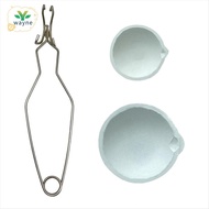 Small Melting Ceramic Crucible Dish Cup Set with Whip Tongs Handle 2A Melting Ceramic Crucible Set G