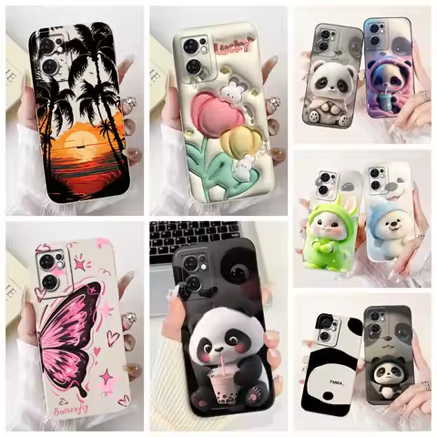 For Oppo Reno 7 5G Case CPH2371 Cute Fashion Cartoon Cover Soft Silicone Phone Case For Oppo Reno7 P