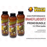 VOLGA BRAKE FLUID DOT-3 175 mL x3 Bundle Motorcycle Brake Fluid