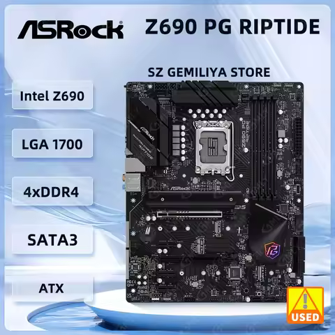 ASRock Z690 PG Riptide Z690 placa base LGA1700 DDR4 128GB ATX M.2 compatible con 14700 14500 14100 1