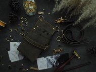 手工牛皮理髮師美髮師花藝師寵物美容師斜挎剪刀包工具包 客製化