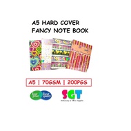 A5 Fancy Hard Cover Book 200pgs - 1 UNIT ( RANDOM DESIGN )