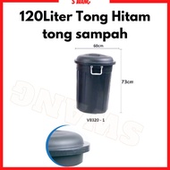 (CHNS) 120Liter Tong Sampah Hitam Tong Besar Hitam