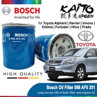 BOSCH Oil Filter Toyota Innova , Camry , Estima , Fortuner , Hilux , Harrier , Hiace 0986AF0351