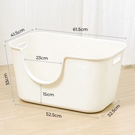 ถังรองเท้าหางแมวขนาดใหญ่ป้องกันการรั่วไหล Mango Open Type Cat Litter Box สำหรับแมวสุนัขอุปกรณ์การป้อ