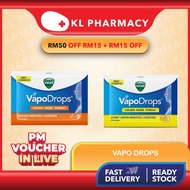 (EXP 1/26) Vicks Vapo Drops Orange /LEMON Menthol Lozenges 6's [Cough/Nose/Throat]